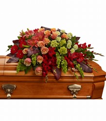 A Fond Farewell Casket Spray from Scott's House of Flowers in Lawton, OK